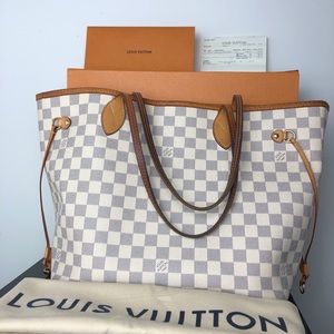 SOLD Louis Vuitton Damier Azur Neverfull Rose MM